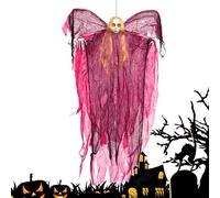 Ghost Decor, Light Up Ghost Haunted House Decoration, Voice Activated Animation, Spooky Glowing Effect, 47.24x27.56x3.94in, Party Decorations for Bedroom, Garden, Outdoor, Yard, Porch, Patio, Indoor