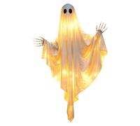 Ghost Decoration is Mountable and Designed As A Spooky Outdoor Decoration. | Built with weatherproof outdoor fabric, this Halloween ghost holds up to wind, rain, and sun throughout the season. It stays