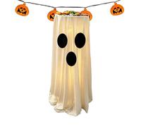 Ghost Decorations Décoration de jardin d'Halloween éclairée | Décoration de porte d'entrée de vacances pour locataires femmes, cour, patio, cour, jardin, maison, appartement, bureau