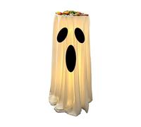 Ghost Decorations Décoration de jardin d'Halloween éclairée | Décoration de porte d'entrée de vacances pour les propriétaires de femmes, cour, patio, cour, jardin, bureau, maison