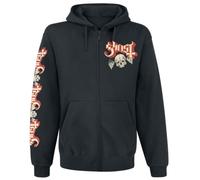 Ghost Distressed Papa Skull Homme Sweat-Shirt zippé à Capuche Noir L