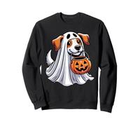 Ghost Dog Halloween Citrouille Kids Trick Or Treat Sweatshirt