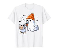 Ghost Drinking Bubble Tea Costume d'halloween pour Homme et Femme T-Shirt