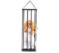 Ghost effrayant dans le prisonnier - fantômes éclairés en cage, décoration de détection de mouvement | Accent de maison hanté, accessoire effrayant des prisonniers pour l'atmosphère à domicile ou à la