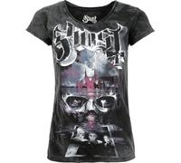 Ghost Emeritus Femme T-Shirt Manches Courtes Anthracite 100% Coton Regular/Coupe Standard