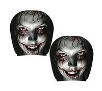 Ghost Face Headrest Covers 2 Pieces Halloween Protector for Automotive