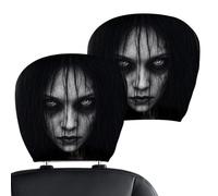 Ghost Face Headrest Covers - Universal Stretchy Car Headrest Protectors