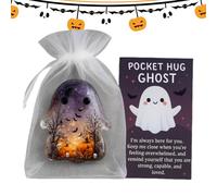 Ghost - Fantôme léger de soutien des émotions | Fantômes de poche confortables | Mini breloque mignonne pour la maison, les voyages ou les étudiants sur le campus d'Halloween
