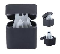 Ghost Figurine, Scare Gag Box, Spooky Figurines, Small Gag Favors, Sturdy Resin Material, Cute Funny Design, Perfect For Halloween, Party Decor, Mantel, Bookshelf, Dining Table, Home, Seasonal