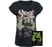 Ghost Fog YK - GITD Femme T-Shirt Manches Courtes Noir XXL 100% Coton Large