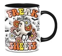 Ghost Ghost Tasse 3D avec poignée, en céramique, pour le thé, le café, le thé, décoration esthétique de la chambre, en céramique, 350 ml