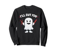 Ghost Halloween Barber Stylist I Will Cut You Sweatshirt
