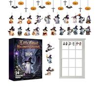 Ghost Halloween Calendrier Advent 2D 24-day Spooky Ghost Ornament