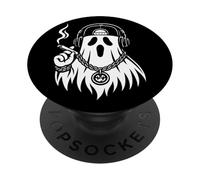 Ghost Halloween Music Cigarette Hip Hop Hommes Femmes PopSockets PopGrip Adhésif