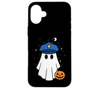 Ghost Halloween Police Officier Policier Citrouille Garçons Filles Coque pour iPhone 16 Plus