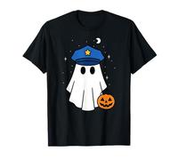 Ghost Halloween Police Officier Policier Citrouille Garçons Filles T-Shirt