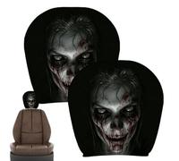 Ghost Headrest Covers - 2 Pieces Spooky Halloween Interior Accessories | Ghost Headrest Covers for Car Trucks SUVs RVs Vehicles Sedans Pickups Daily Road Trips Travel