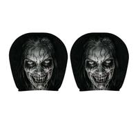 Ghost Headrest Covers, 2 Pieces Spooky, Halloween Universal | 10.24x11.02in Funny Car Headrest Cover for Truck SUV MPV RV Sedan Pickup Long Drives Short Trips
