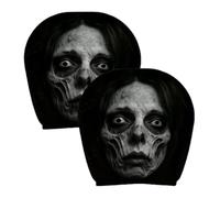 Ghost Headrest Covers - Polyester Stretch 2 Pack Funny Print Protector