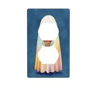 Ghost Holding an Icecream Cone Outlet Cover Cover Decorative 1 Gang Wall Plate for Kitchen Room Bathroom Size 7x11.4cm