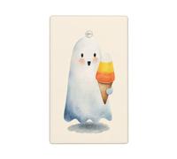Ghost Holding Icecream Cone Single Toggle Blank Wall Plate Light Switch Cover Decorative 1 Gang for Kitchen Room Bathroom Size 11.4 x 7 cm