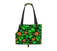 « Ghost Horror Halloween Pumpkin Prints Small Dog Carrier Bag, Portable Cat Carrier Bag Handbag, Foldable Pet Carrier Bag, Custom Pattern Design»