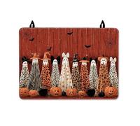 Ghost - Housse de protection électrique pour cuisinière électrique, chapeau de citrouille fantaisiste et ludique, Halloween, orange, surface en polyuréthane, tapis de protection électrique à dessus