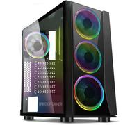 Ghost III - Boîtier PC Gamer ARGB - Tour ATX/mATX/ITX - Façade ABS - Verre Trempé - 4 Ventilos RGB 120mm