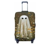 Ghost in Field of Wild Flowers Housse de protection élastique pour valise, résistante à la poussière et aux rayures, convient pour 55,9 à 61 cm