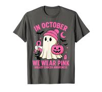 Ghost in October We Wear Pink Mois Aware Cancer T-Shirt