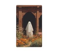 Ghost in The Flower Garden Plaque murale vierge pour interrupteur décoratif 1 gang pour cuisine, salle de bain, taille 11,4 x 7 cm