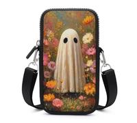 Ghost in the Flower Garden Sac à bandoulière pour téléphone portable et smartphone avec sangle réglable