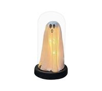 Ghost in the Glass Clock Halloween Decor Halloween Decorations Indoor Light Up In Glass Cloche Cute with Light for Home Kitchen Mantel Tabletop Party