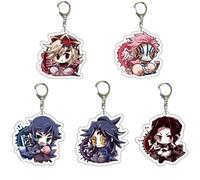 Ghost Killing Porte-clés Kokushibo Figure Acrylique Porte-clés Accessoires Sac À Dos Décoration Pendentif 5pcs