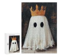 Ghost King Halloween Art Print Puzzle 1000 Pièces Educa Jouet en Bois Cadeau Unique Décoration Intérieure Jeu Éducatif Challenge Toy Adultes Et Enfants À Partir De 14 Ans 300 PCS