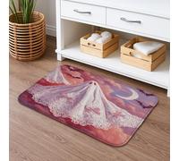 Ghost Lace Tapis de bain à séchage rapide, effrayant, vintage, absorbant, antidérapant, en mousse à mémoire de forme, lavable pour décoration de salle de bain, 50,8 x 81,3 cm