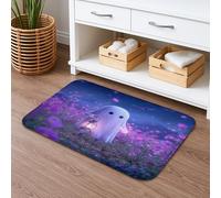 Ghost Lantern Tapis de bain à séchage rapide, absorbant, antidérapant, en flanelle, lavable pour salle de bain et toilettes, 50,8 x 81,3 cm
