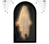 Ghost Mirror, Halloween Hologram Decor, Spooky Light-Up Haunted Effect, Creepy Wall Display Accent, Motion Sensor Feature for Fireplace, Bedroom, Party, Festival, Escape Room, Multicolor