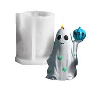 Ghost Molds - 3.82 inches Halloween Resin Soap Molds for Kids, Adults with Crafting Fun, Spooky Candle Wax Plaster Mold for Desk Party Decorations, Sturdy Flexible Silicone, Craft Set