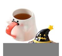 Ghost Mug, Novelty Drinking Cup, Ceramic Coffee Mug, Halloween Themed Ghost Spill Resistant Design, Dishwasher Safe for Halloween Parties, Movie Nights, Home, and Use