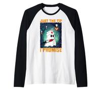 Ghost Nurse Funny Halloween Costume Just The Tip I Promise Manche Raglan