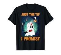 Ghost Nurse Funny Halloween Costume Just The Tip I Promise T-Shirt