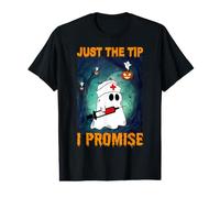 Ghost Nurse Funny Halloween Costume Just The Tip I Promise T-Shirt Graphique avec Valeur