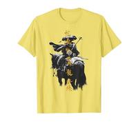 Ghost of Yotei Atsu Lone Mercenary with Golden Kanji T-Shirt, Homme, Citron, M