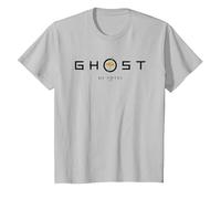 Ghost of Yotei Black and Yellow Minimalistic Logo T-Shirt, Enfant, Argent, 6 Ans