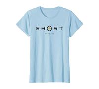 Ghost of Yotei Black and Yellow Minimalistic Logo T-Shirt, Femme, Bleu Céleste, S