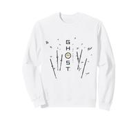 Ghost of Yotei Swords and Falling Leaves Black & Yellow Art Sweatshirt