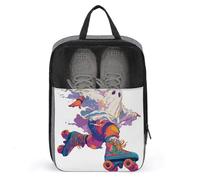 Ghost on Roller Skates Sac à chaussures pour voyage usage quotidien Sac de rangement anti-poussière Sac de rangement pour chaussures de golf