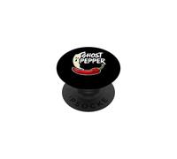 Ghost Pepper Funny Spicy Hot Halloween Ghost Pepper PopSockets PopGrip Adhésif