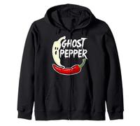 Ghost Pepper Funny Spicy Hot Halloween Ghost Pepper Sweat à Capuche